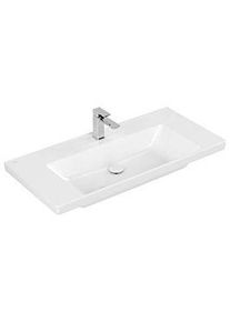 Villeroy & Boch Villeroy und Boch Subway 3.0 Schrank-Waschtisch 4A70A201 100x47cm, mit 1 Hahnloch/ohne Überlauf, weiß