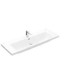 Villeroy & Boch Villeroy und Boch Subway 3.0 Schrank-Waschtisch 4A70D501 130x47cm, mit 1 Hahnloch/mit Überlauf, weiß