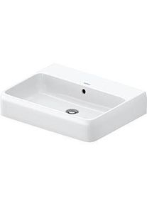 Duravit Qatego Waschtisch 2382600060 60 x 47 cm, weiß Hochglanz, ohne Hahnloch, mit Überlauf, Hahnlochbank