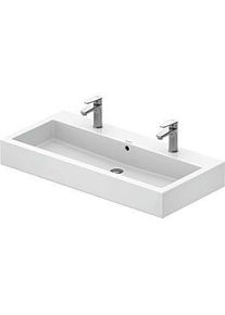 Duravit Waschtisch Vero 100x47cm 04541000261 weiss wondergliss, geschliffen, mit 2 Hahnlöchern