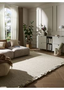 benuta Pure Wollen Vloerkleed Mary Ivory Grey 80x120 cm - Moderne Vloerkleden voor Woonkamer, Slaapkamer & Eetkamer