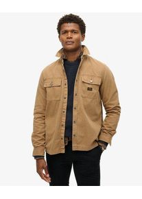 Superdry Men's Workwear Hemdjacke aus Bio-Baumwollcanvas Braun - Größe: S