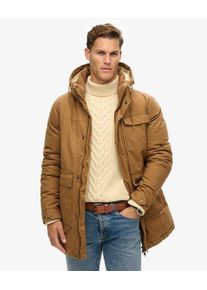 Superdry Herren Workwear-Kapuzenparka Braun - Größe: S