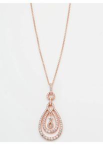 Dames Hanger met ketting in zilver 925 ,maat 0, WITT,