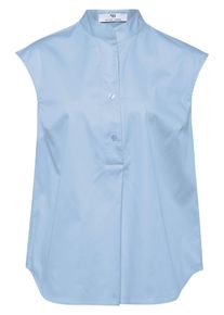 Peter Hahn - Mouwloze blouse, blauw, Maat 36, katoen
