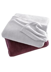 bonprix Manta con tacto Cashmere, púrpura, 100/150 cm