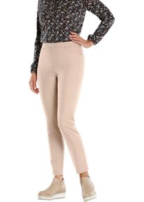 Dames Comfortbroek met elastische band beige Maat 50
