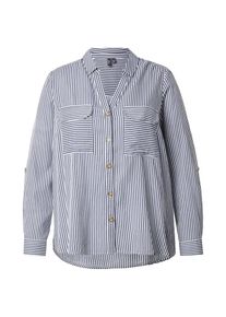 Vero Moda Curve Bluse 'VMBumpy' Damen dunkelgrau / weiß Größe 7XL