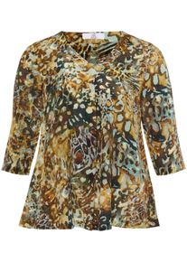 Emilia Lay - Long-Bluse, grün, Gr. 42, Seide