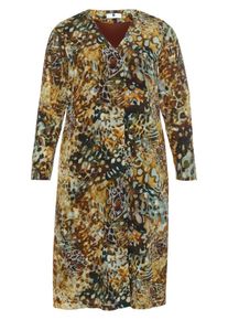 Emilia Lay - Kleid mit V-Ausschnitt, gr&uuml;n, Gr. 48, Seide