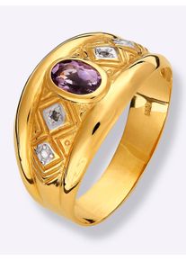 Dames Ring in Zilver verguld 925 ,maat 16, WITT,