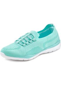 Lascana Dames Sneaker in mint ,maat 35, Witt, 100% Textiel