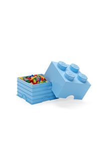 Lego Aufbewahrungsstein, 4 Noppen, hell blau