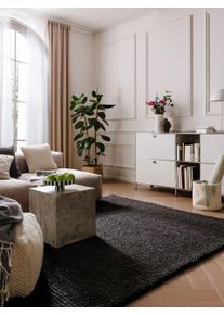 benuta Pure Ullteppe Beads Antracitt 120x170 cm Uni