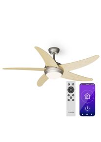 Klarstein Bolero 2 v 1 Smart, stropný ventilátor, Ø 132 cm, svetlo 55 W, diaľkové ovládanie, ovládanie cez aplikáciu, 2 smery chodu