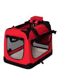 Lionto Hundetransportbox - faltbar - rot XL