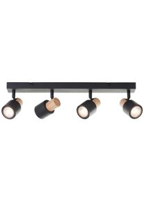BRILLIANT LEUCHTEN Brilliant Pini Deckenstrahler Schwarz, 4-flammig