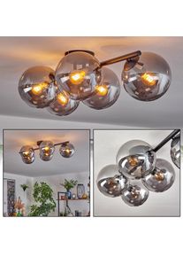 hofstein Gastor Plafondlamp, Kogellampje Rookkleurig, 5-lichts