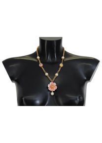 Dolce & Gabbana Dolce &amp;amp; Gabbana Elegant Floral Statement Charm Necklace