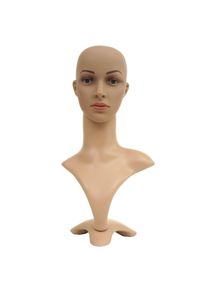 Mannequin-Kopf HWC-G70, Perückenpuppe weiblich Frau Schaufensterfigur Puppe Schaufensterpuppe, beweglich 55cm