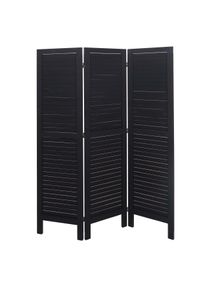 Paravent HWC-G30, Trennwand Sichtschutz Raumteiler, Shabby-Look 170x120cm ~ anthrazit