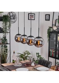 hofstein Gastor Suspension, Boule lumineuse, Suspension Chrome, Fum&eacute;, 4 lumi&egrave;res