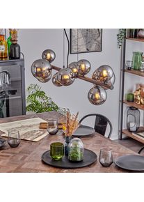 hofstein Chehalis Kogellampje, Hanglamp Chroom, Rookkleurig, 10-lichts