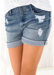 Buffalo Jeansbermudas, mit Destroyed-Effekten, Shorts zum Krempeln, kurze Hose