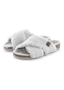 ELBSAND Hausschuh, mit Kreuzbandage, Pantolette, Pantoffel, Mule, offener Schuh
