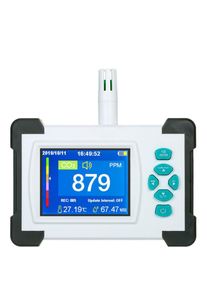 Lifcausal - Détecteur de dioxyde de carbone avec batterie rechargeable Testeur de compteur de CO2 portable pour détecteur de qualité de l'air au