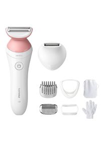 Philips Series 6000 BRL146/00 Wet & Dry Foil Lady Shaver - White and Pink, Pink
