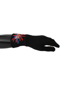 Dolce & Gabbana Dolce &amp;amp; Gabbana Elegant Black Virgin Wool Unisex Gloves