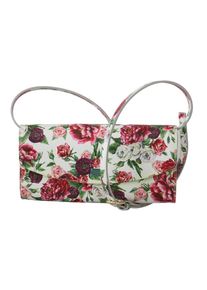 Dolce & Gabbana Dolce &amp;amp; Gabbana White Purse Clutch Floral Roses Leather Cross Body Bag