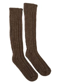 Dolce & Gabbana Dolce &amp;amp; Gabbana Chic Brown Wool Blend Over-Calf Socks