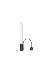 ferm LIVING Kerzenständer Balance, schwarz, Messing, 9,5 cm