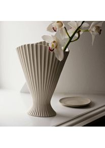 ferm LIVING Vase Fountain, weiß, Höhe 30,5 cm, Keramik