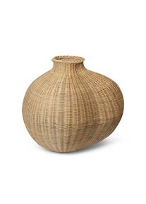 ferm LIVING Bodenvase Bola, Rattan, geflochten, Höhe 50 cm