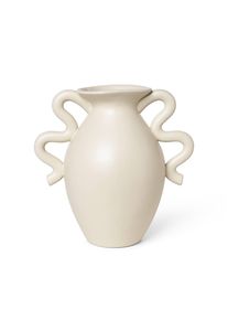 ferm LIVING Vase Verso Table, beige, Höhe 27 cm, Keramik