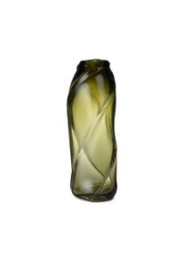 ferm LIVING Vase Water Swirl Tall, grün, Höhe 47 cm, Glas