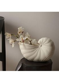 ferm LIVING Vase Shell, weiß, Breite 31 cm, Keramik