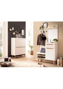 Home Affaire Garderoben-Set »Torge, Garderobe mit Stauraum, Garderobenschrank im Scandic Design«, (Set, 2 St.), enthält Highboard und Garderobe mit Spiegel, in zwei Farben