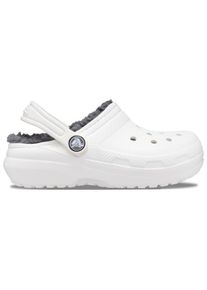 Crocs Kids Classic Lined Clog Pantoffels Kinderen (J1 |wit/grijs)