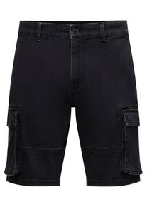 Only & Sons ONLY & SONS Spijkershort zwart - 56% | Maat: L |
