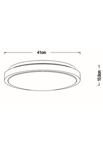 Lucide LED-Deckenleuchte Dasher, schwarz, Ø 41 cm, Sensor, IP44