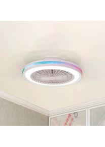 LED-Deckenventilator Gamer weiß DC leise Ø 47 cm CCT RGB