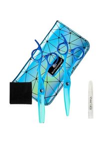 Olivia Garden PowerCut 2-scissor set 5.5" rainbow blue Sets Unisex
