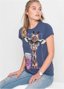 T-shirt 100% coton - bleu - taille 38/40 (S) - 100% coton - bonprix