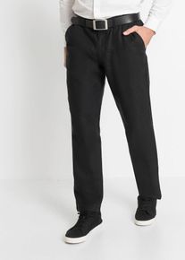 Pantalon chino Regular 100% lin droit - noir - taille 40 - lin - bonprix
