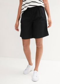 Bermuda en mélange lin et coton - noir - taille 44 - lin - bonprix