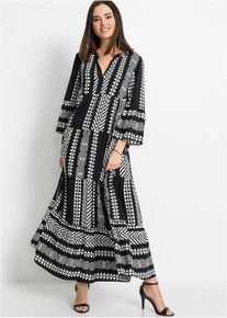 Robe longue en viscose fluide - noir - taille 44 - Viscose - bonprix